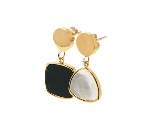 Geometric Shaped Rose Gold Plated Stud Earring 1