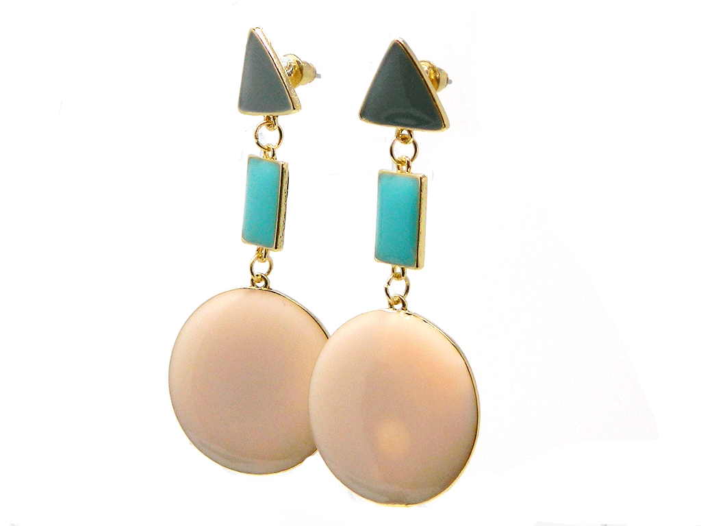 Geometric Nude Shape Gold Plated Stud Earring 5
