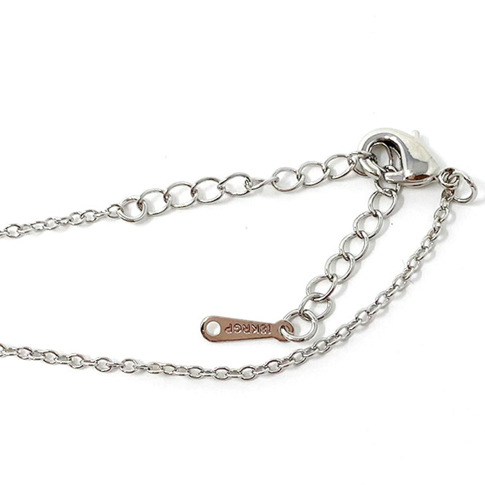 Two Tone Heart Pendant Necklace in Rose Gold and Silver Tone 4