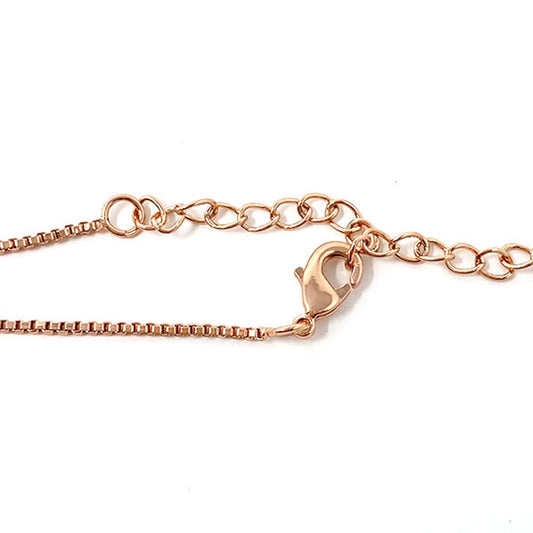 Rose Gold Plated Heart Chain Pendant Necklace with "Love" Engraving 2