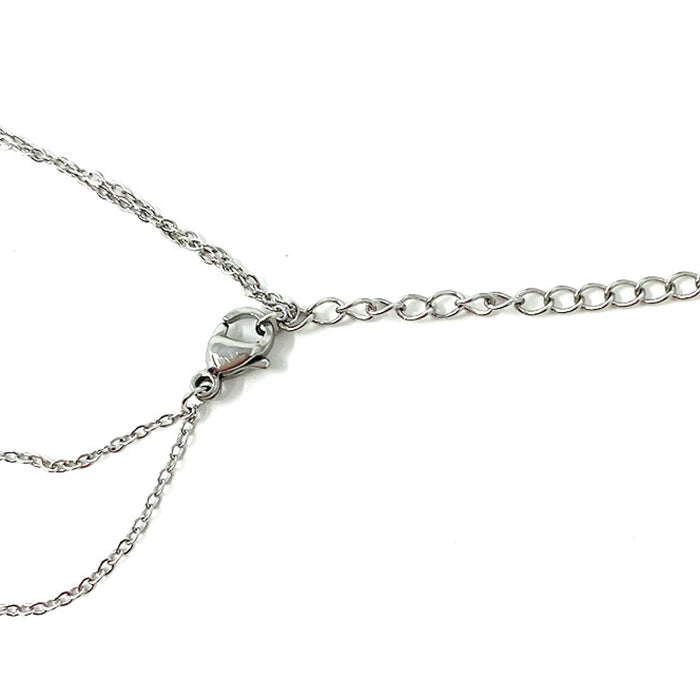 Abstract Necklace with Pearl 1