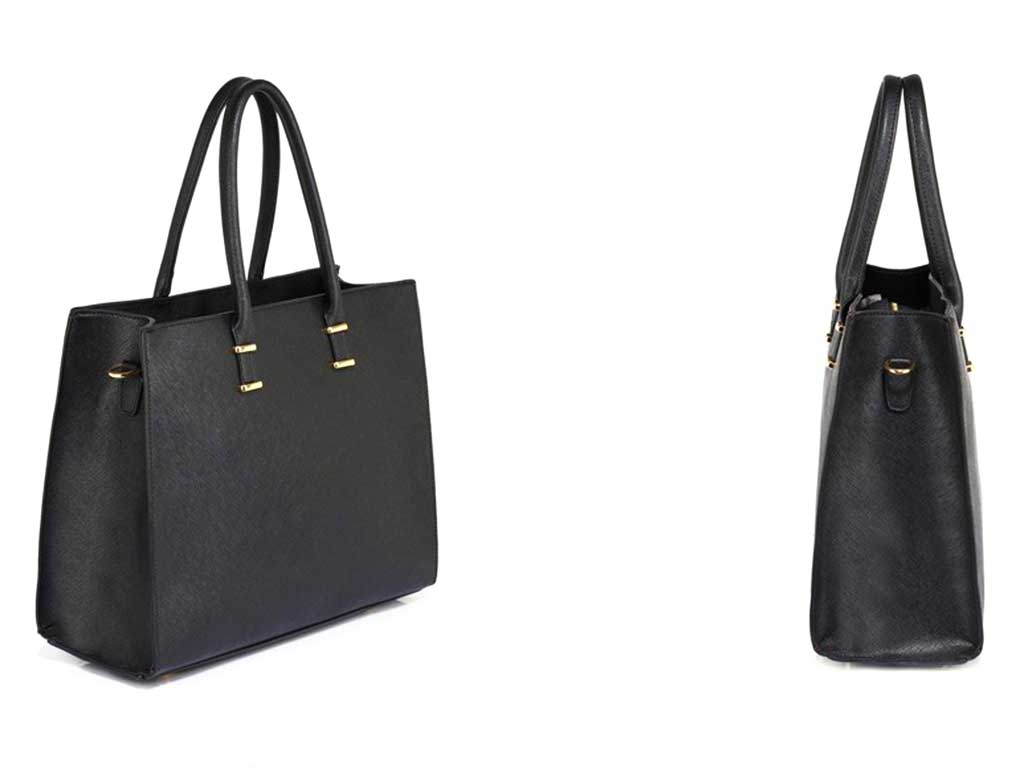 Spacious Fashion Tote Bag in Black 3