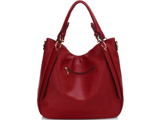 Elegant Voluminous Handbag in Red
