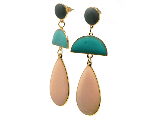 Geometric Nude Shape Gold Plated Stud Earring 1