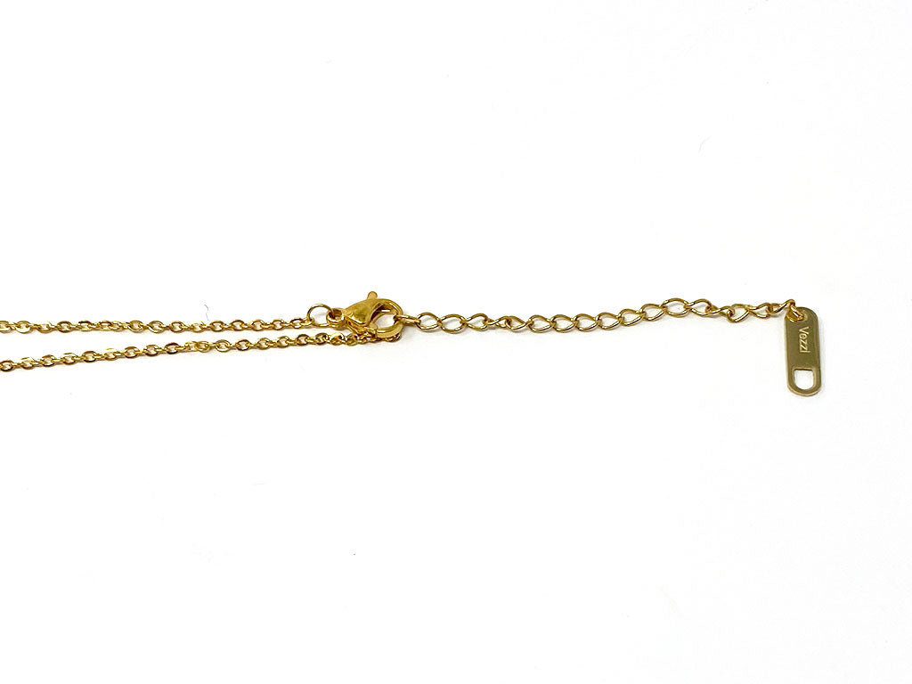 Triple Triangle Turquoise Colour Gold Plated Necklace 2