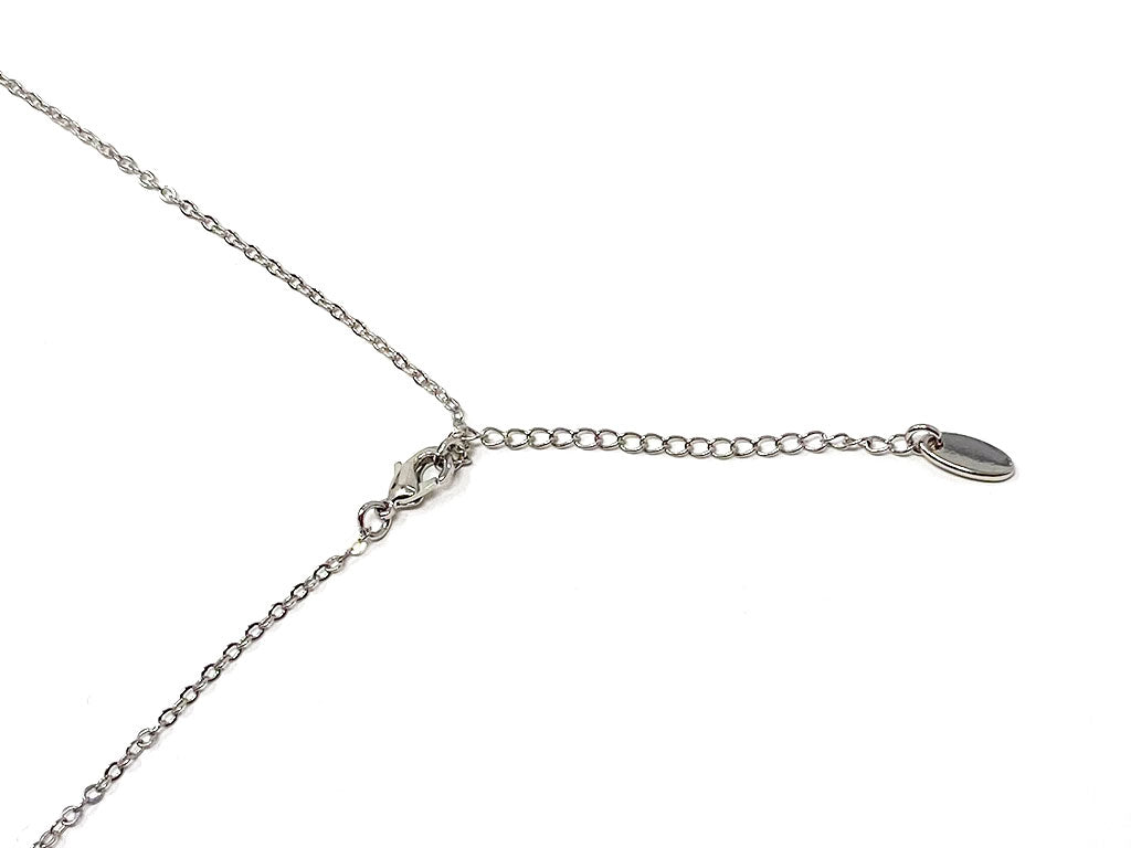Twin Heart Pendant Necklace in Silver Tone with Austria Crystals 2