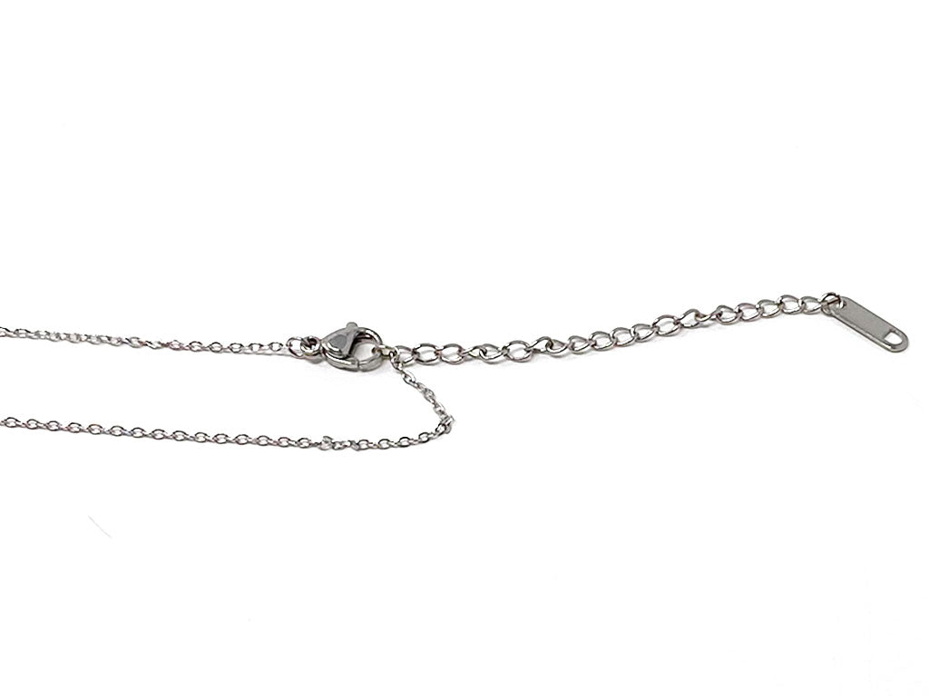 Half-moon Pendant Necklace with Four Little Stars in Stainless Steel 2